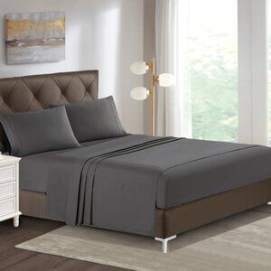 SmartM'Raud Queen Sheets - 4 Piece Set - Elegant, Comfy, Extra Soft